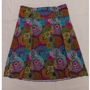 Soybu Women's A-Line Skirt Floral Print Elastic Waist Size Small S